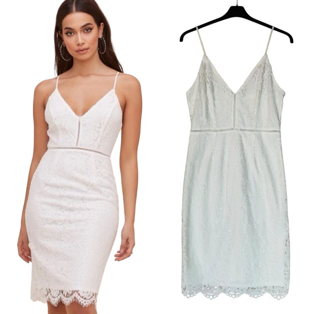 Lace Sheath Midi Dress Pencil Sexy - Picture 4 of 11